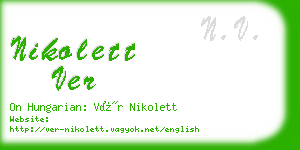 nikolett ver business card